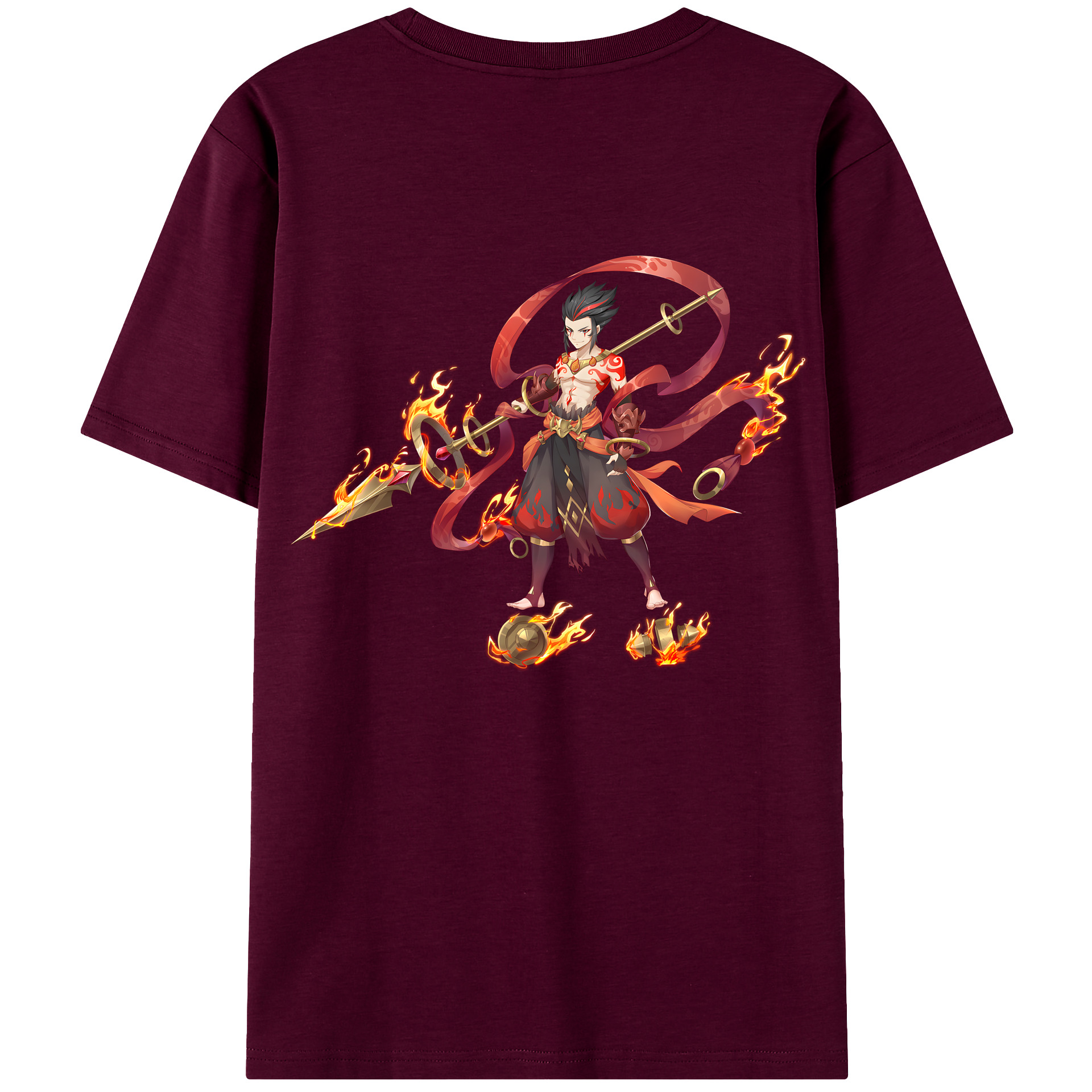 （画像用） Ne Zha 2 ナタ 魔童の大暴れ レディース半袖Tシャツ(バックプリント)